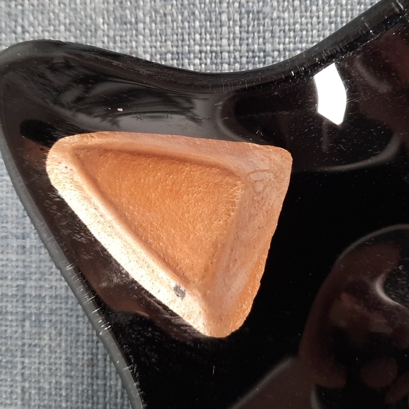 Whimsical Black Cat Face Plate Platter Candy Dish Serveware Halloween *AsIs - Picture 4 of 5